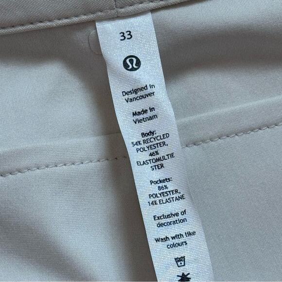 Lululemon City Sleek 5 Pocket Wide-Leg High Rise 7/8 Length Pant White Opal 33 - Picture 9 of 10